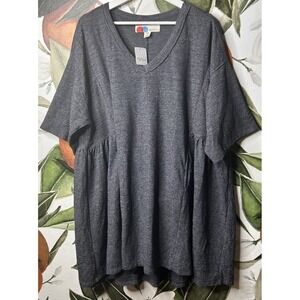 NEW Free People Beach Oversized Cover Up Dress in Charcoal Gray Medium